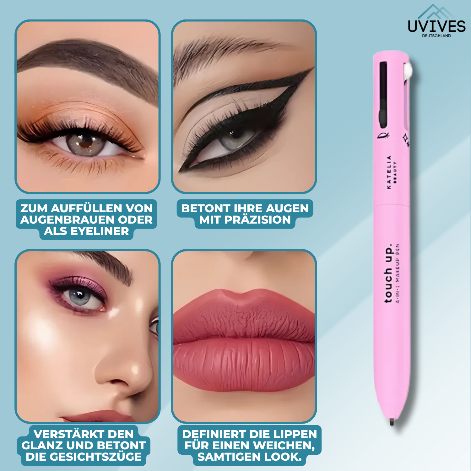BeautyBuddy – Der vielseitige 4-in-1 Makeup-Stift für unterwegs