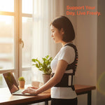 Ergonomic Back Support Belt with Magnetic Field - Adjustable Fit