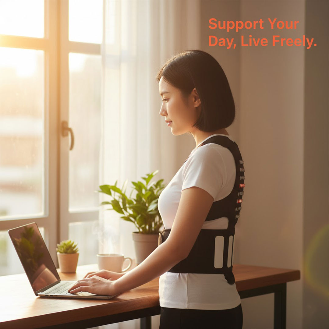 Ergonomic Back Support Belt with Magnetic Field - Adjustable Fit