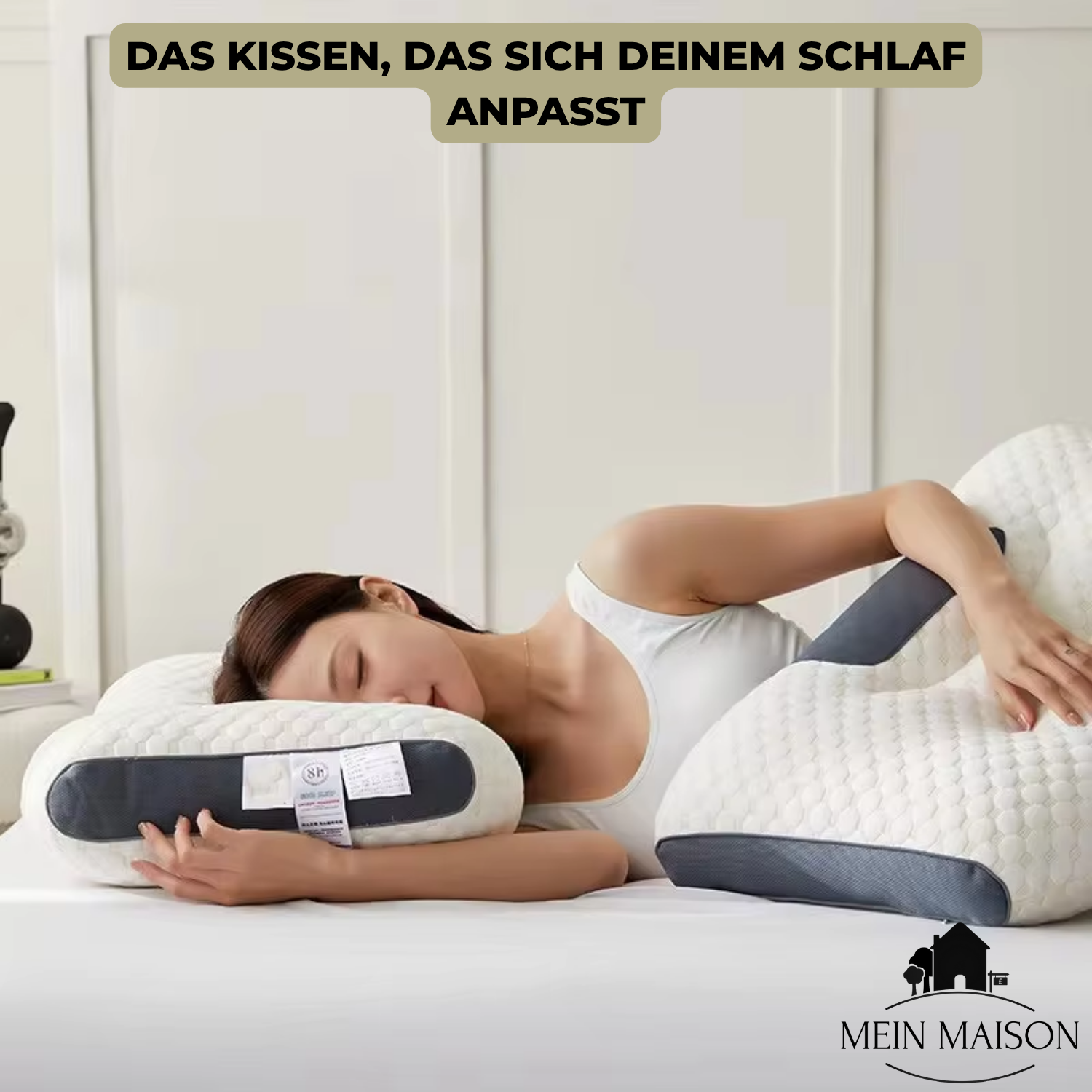 Ergonomisches Nackenkissen aus Memory-Schaum für optimalen Schlaf