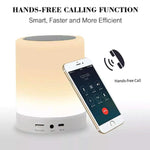 Bunte LED Nachtlampe mit Bluetooth Touchpad und kabellosem Lautsprecher