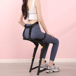 Portable folding chair with portable exoskeleton for sports activities