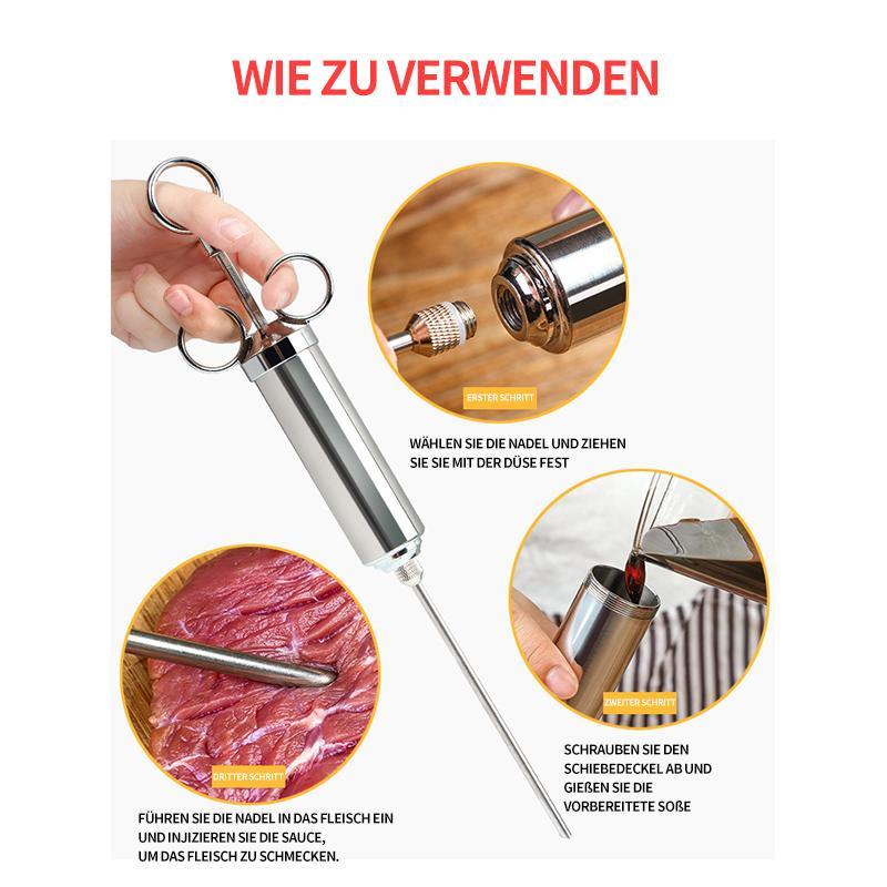 Edelstahl Marinade Spritze 304 für Fleischmarinierung in der Küche