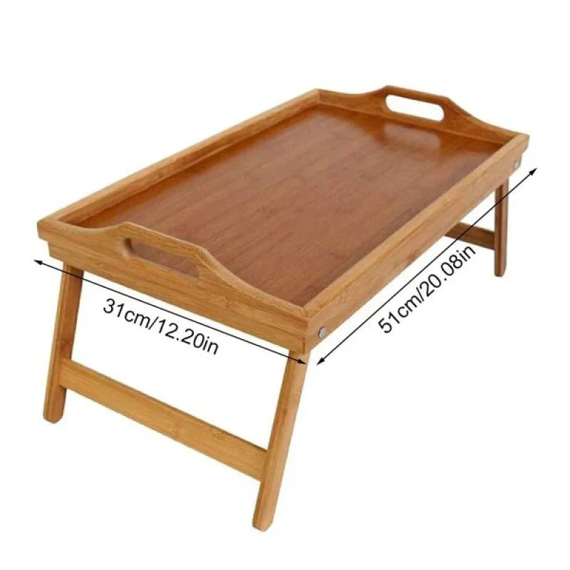 Frühstückstablett aus Bambus für das Bett