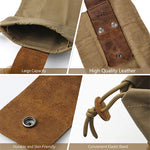 Leder- und Canvas-Bushcraft-Tasche