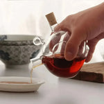 Elegant oil and vinegar dispenser with double glass design