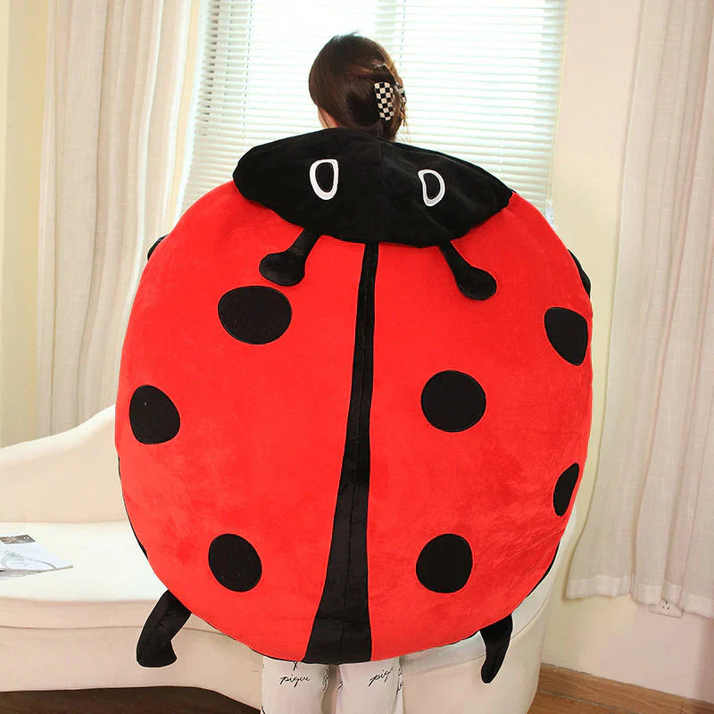 Cuddly Ladybug Cushion Friend for On-the-Go – 60 cm