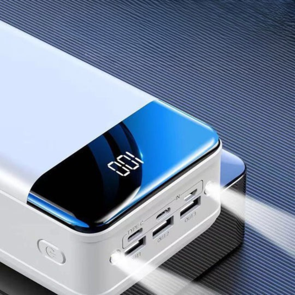 Kraftvolle 50.000mAh Powerbank für unterwegs mit Schnellladung