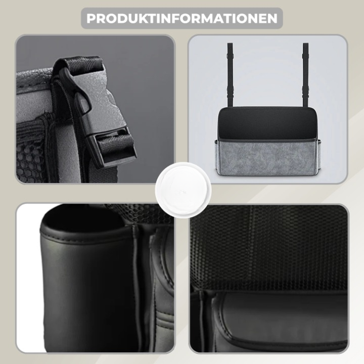Practical car organizer for tidiness between the seats
