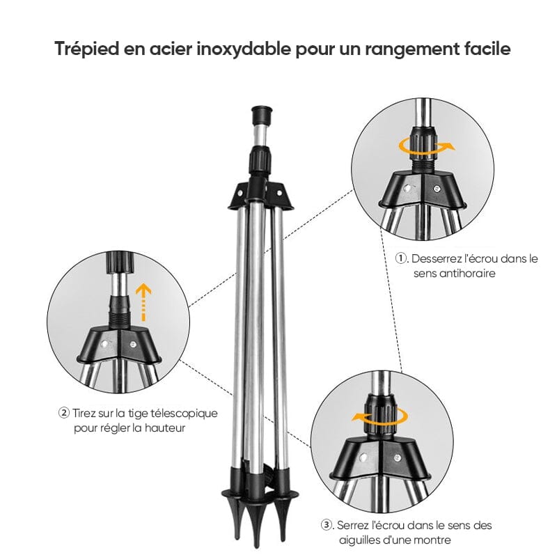 Tripod with rotation compensation
