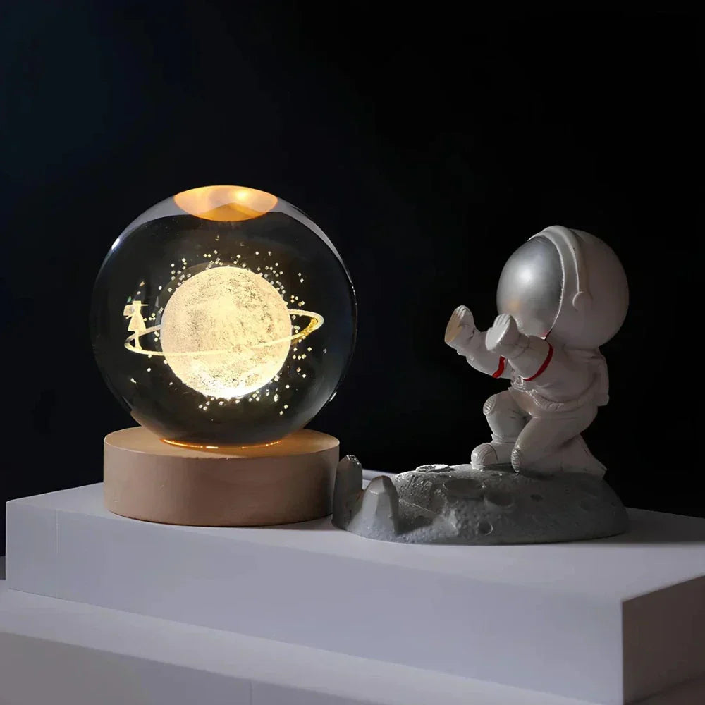 3D-Engraved Crystal Sphere - AstralGlow