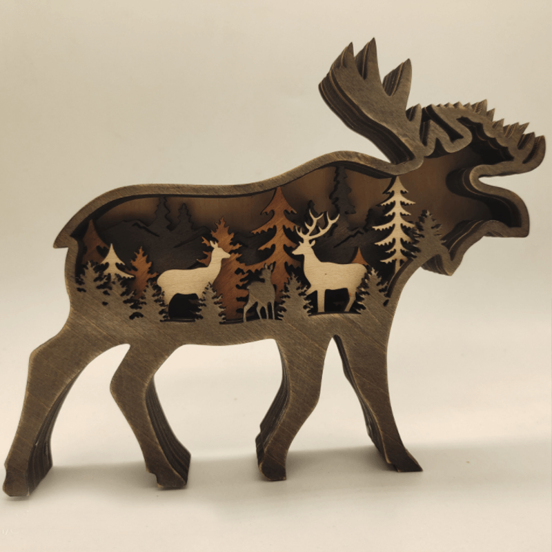Kunstvolle 3D Holzskulptur für ein stilvolles Zuhause