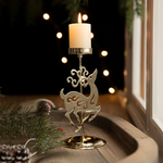 Christmas Candle Holders - Star and Christmas Tree Design for Festive Decor