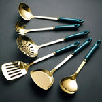 Elegant Stainless Steel Cutlery Set in Gold