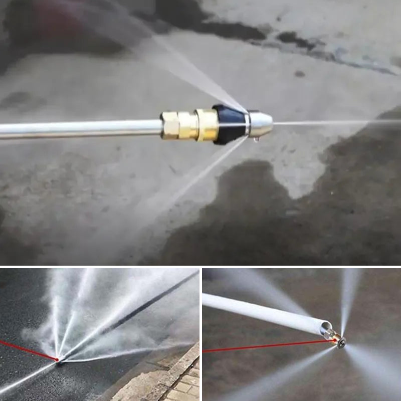 High-Pressure Pipe Cleaning Nozzle – Stainless Steel Sprayer for Efficient Pipe Unblocking