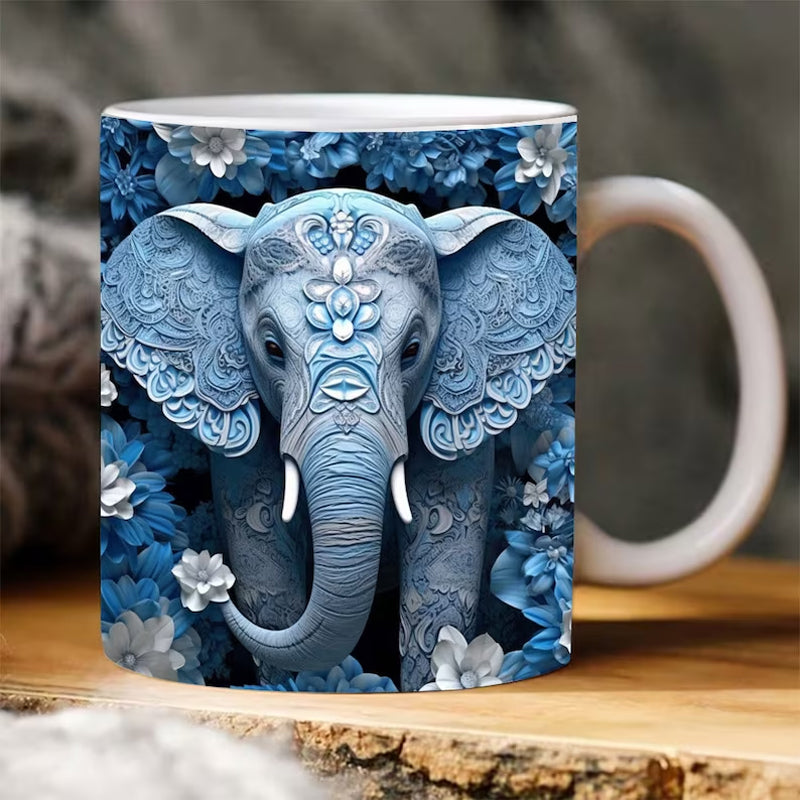 Einzigartige 3D Elefanten Kaffeetasse für Tierliebhaber