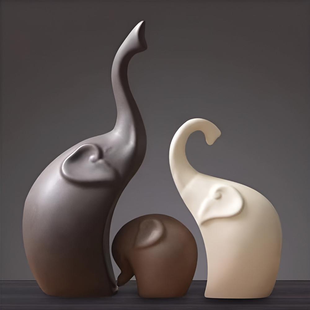 Moderne Elefanten-Skulptur im offenen Design
