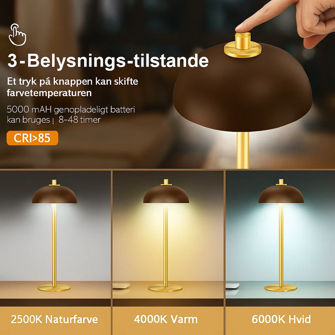 Moderne Touch-Lampe für kabelloses Ambiente
