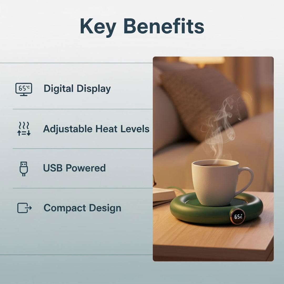 Smart drink holder with digital temperature control