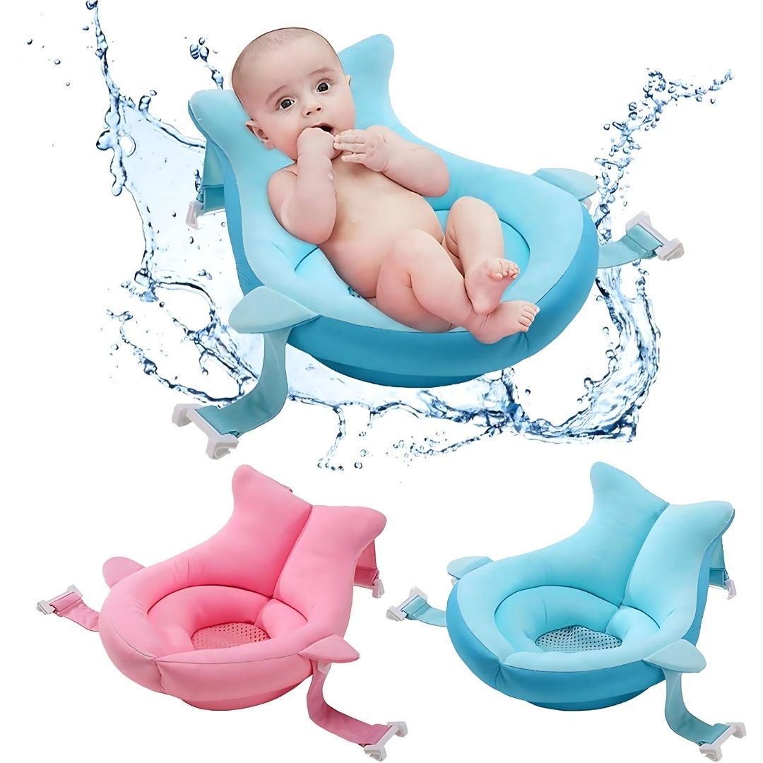 Baby Bath Support – Non-Slip Padding – Quick-Dry Fabric – Safety Sling for Newborns