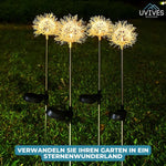 Sonnenblüten - Wetterfeste Solar-Gartenlampe im floralen Stil