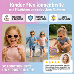 Flexible and sturdy frame for kids' sunglasses