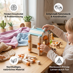 Wooden Building Block Set in Montessori Style – Stacking and Construction Toy