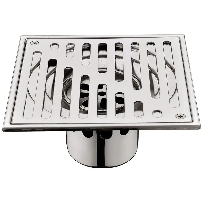 Elegant shower floor drain with tile integration