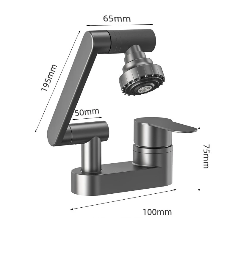 FlexiFlow 360° Waschbeckenmischer – Flexibel und stilvoll