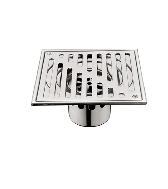 Elegant shower floor drain with tile integration