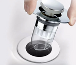 Universeller Pop-Up Waschbeckenstöpsel mit CleanSeal