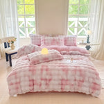 Cozy Plush Duvet Cover Set – Warm and Soft for Autumn & Winter | Reversible Design in Rabbit Fur & Milk Velour