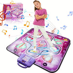 Pink Dance Mat for Kids with Point System and Rhythmic Game – No TV