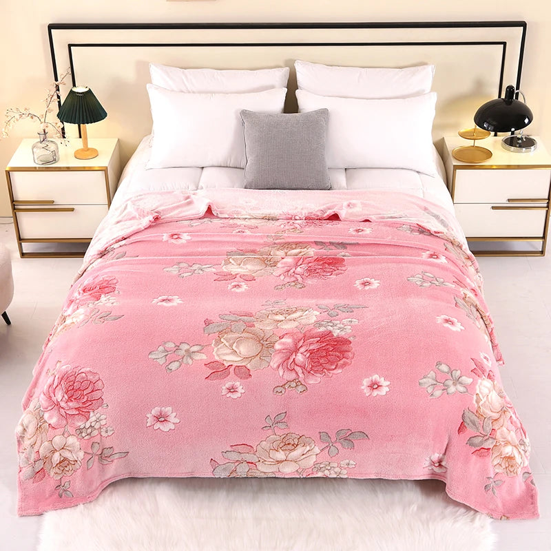 Blütenzauber Kuscheldecke | Weiche Decke für Zuhause & Reisen