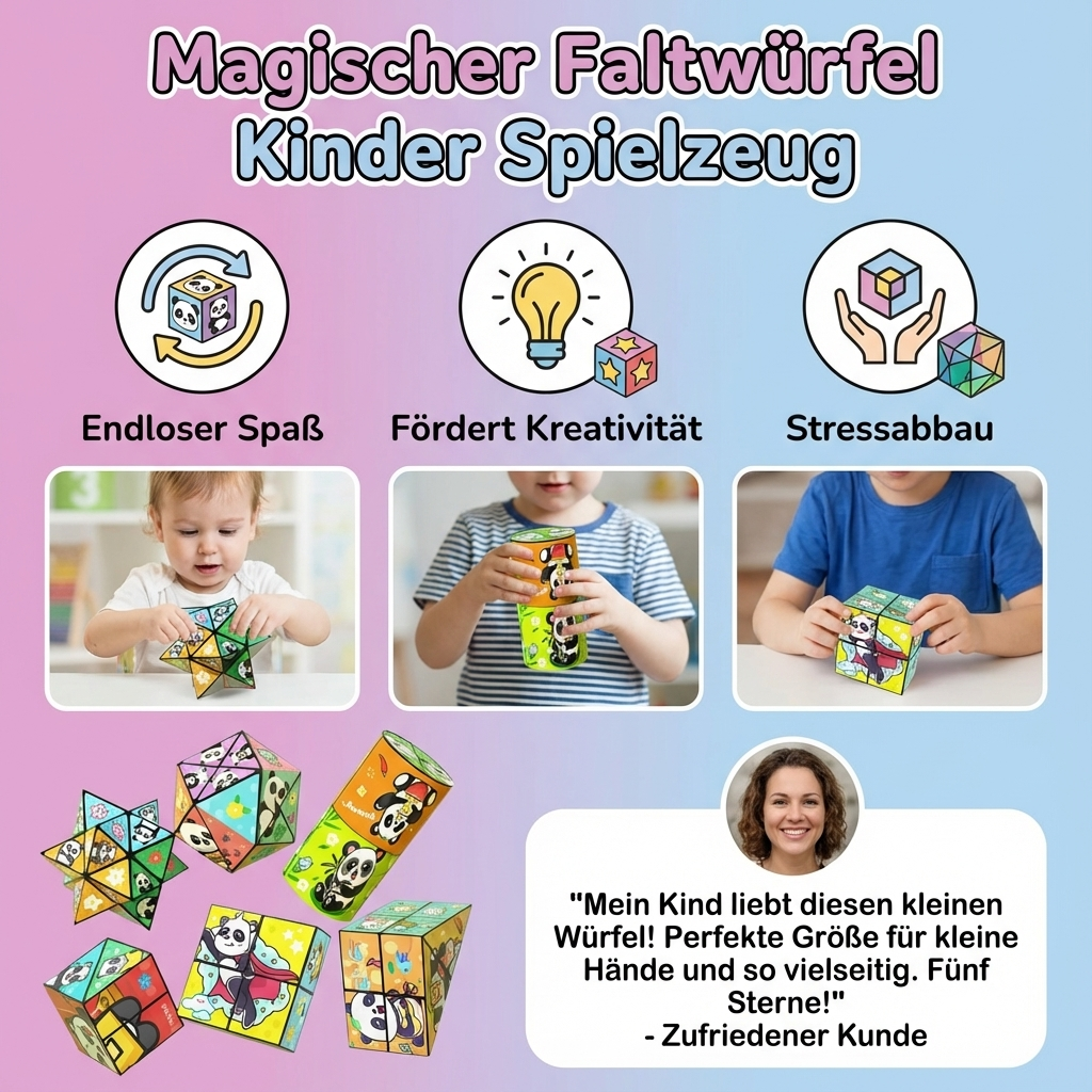 Foldable Cube for Children – Toy for Play and Learning