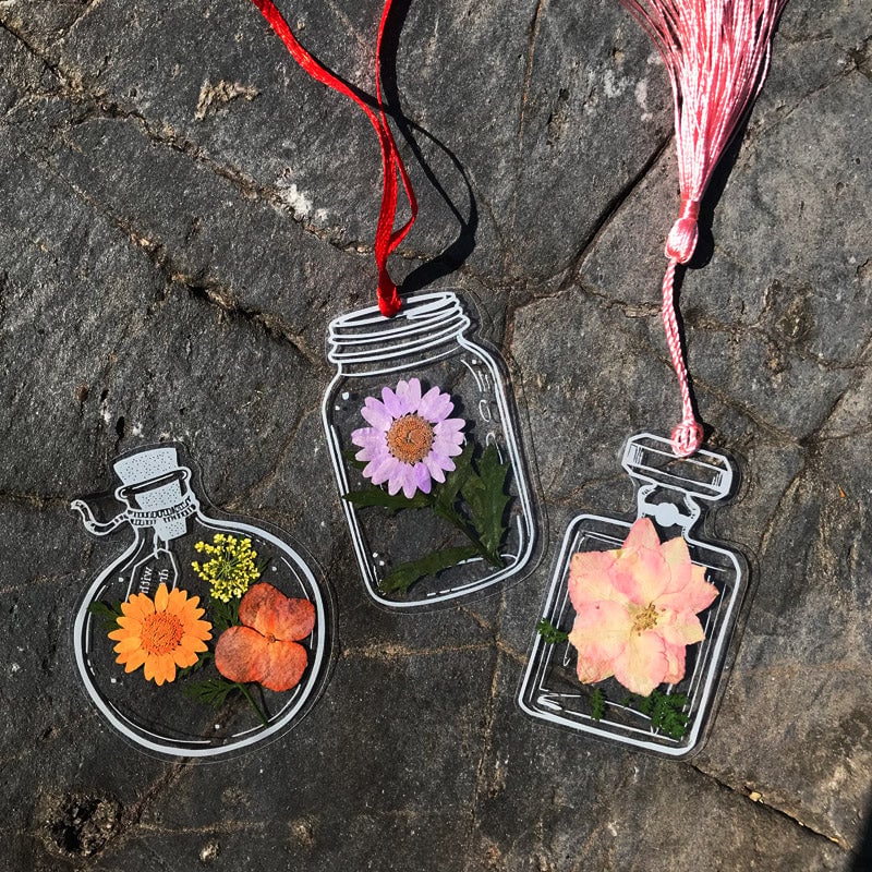 Dried Flower Bookmark Set - 30 Pieces with Tassel
