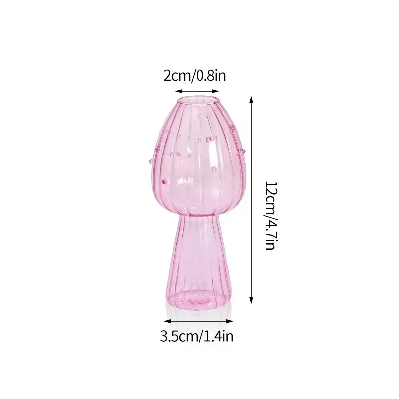 Elegante Pilzglasvase für Hydroponische Pflanzenpräsentationen