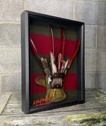 Horrifying Freddy Krueger Glove and Jumper in a Shadow Box