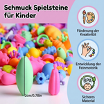 Children's play stones made of jewelry material