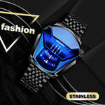 Elegant Men's Quartz Wristwatch with Diamond Surface