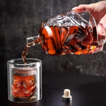 3-teiliges Set kreativer Whiskeykaraffe mit 2 Gläsern für die Bar