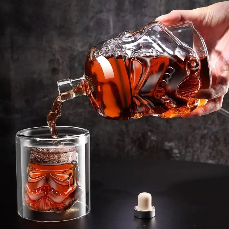 Elegantes Whiskey Dekanter Set mit 2 Gläsern für Genussliebhaber