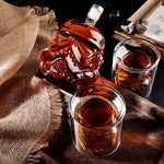Elegantes Whiskey Dekanter Set mit 2 Gläsern für Genussliebhaber