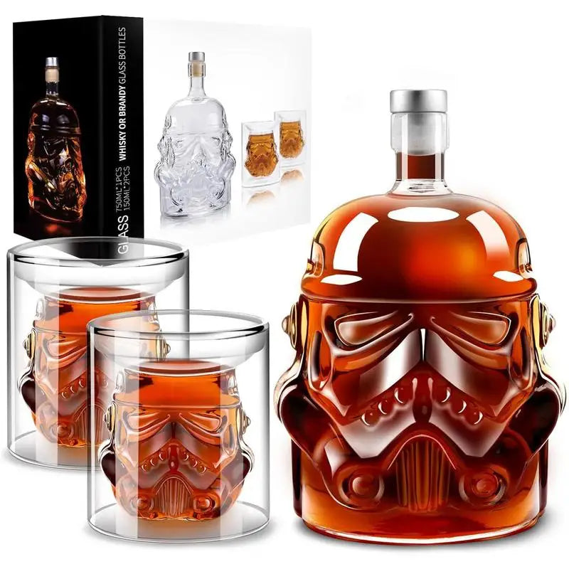 Elegantes Whiskey Dekanter Set mit 2 Gläsern für Genussliebhaber