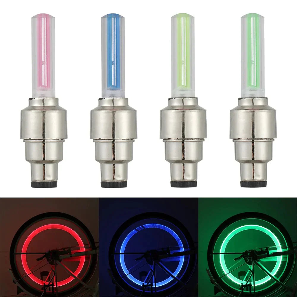 2 Stück Auto Rad LED Licht, Motorrad Reifen Ventilkappe
