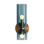 Moderne Glas-Wandleuchte mit Doppelkopf-LED