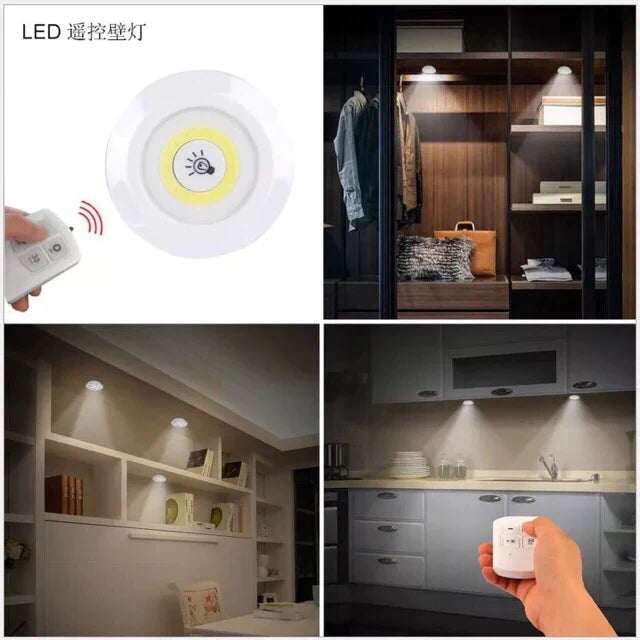 Set mit 3 kabellosen LED Schranklichtern mit Fernbedienung