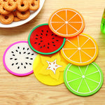 6-Piece Colorful Silicone Coasters for Teacups – Fruit Design