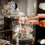 Elegant Rotatable Jewelry Storage with 4 Compartments