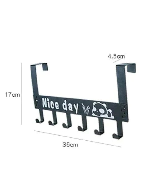Metal Over-the-Door Hook with 6 Hooks – Organizing Made Easy